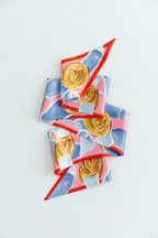 Brass Heart Silk Ribbon Scarf