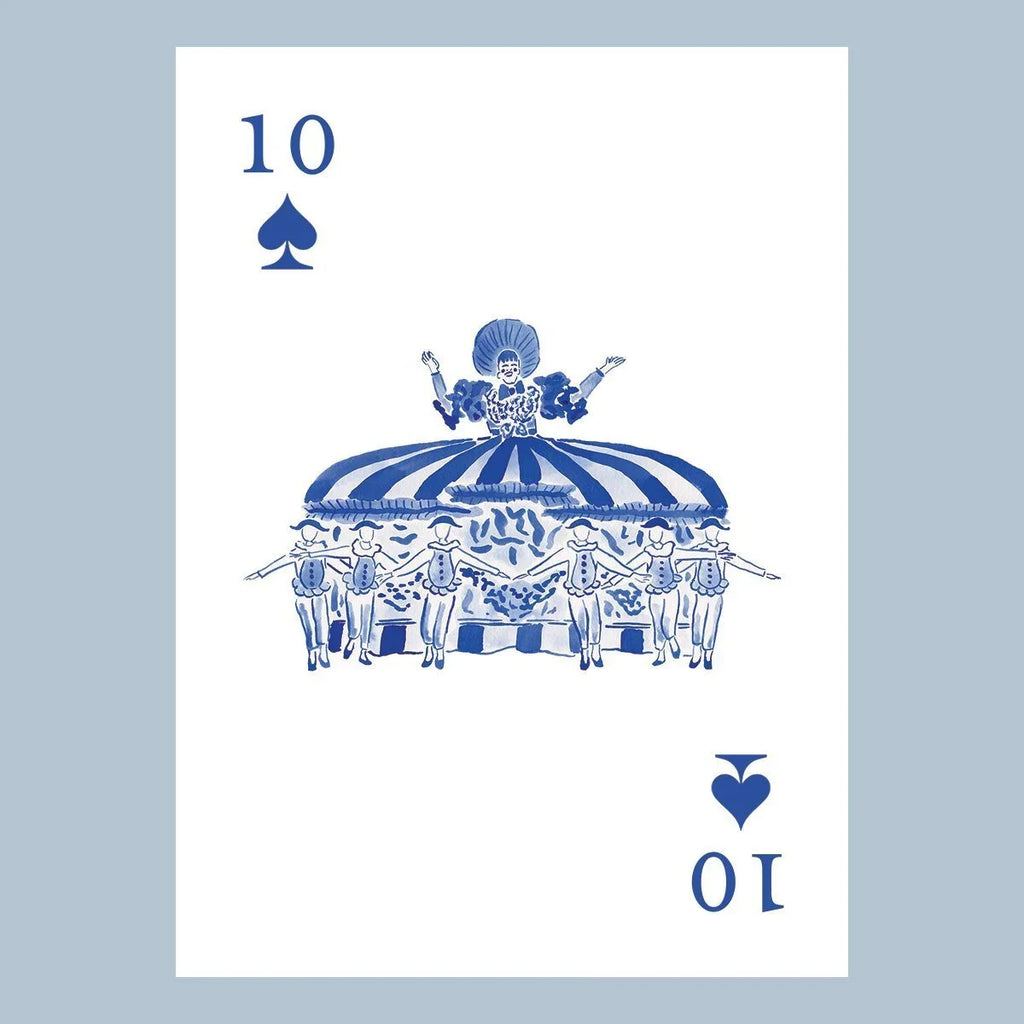 Nutcracker Toile Playing Cards with Acrylic Box