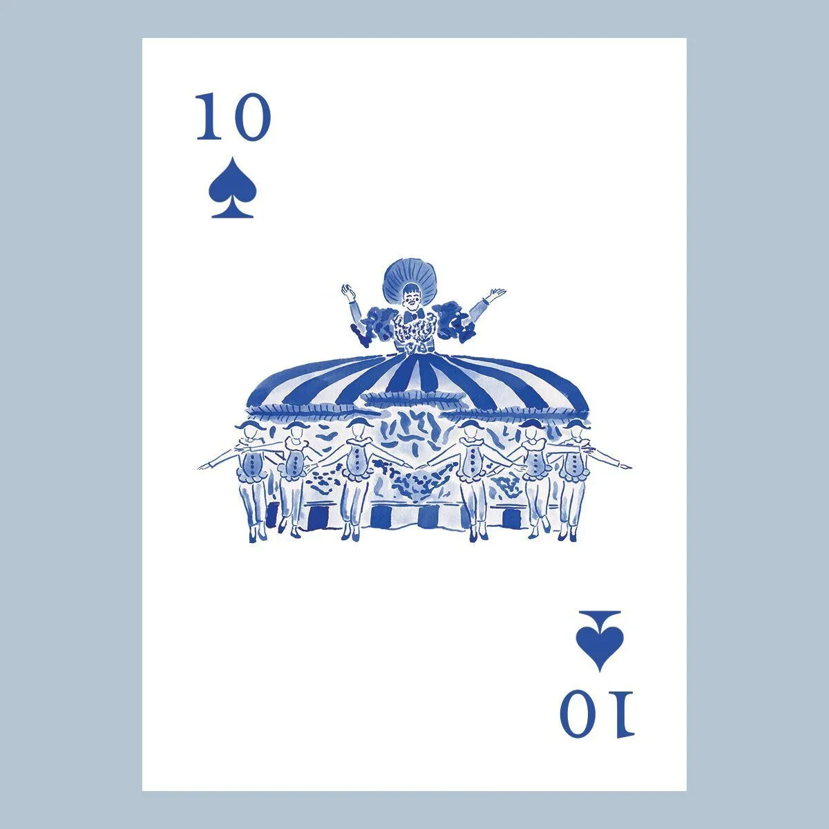 Nutcracker Toile Playing Cards with Acrylic Box