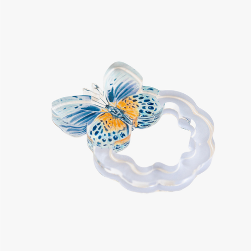 Autumn Blue Butterfly Napkin Ring