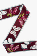 Maroon Silk Ribbon Scarf