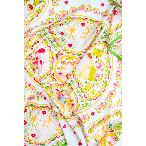 Christmas Rose Medallion Scarf