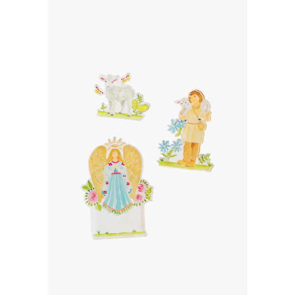 Acrylic Nativity Set - Angel, Sheep, & Shepherd