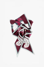 Maroon Silk Ribbon Scarf