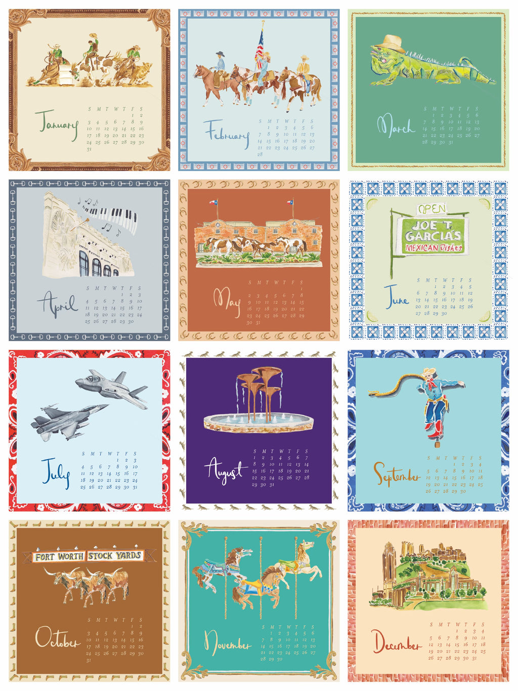 2027 Fort Worth Calendar