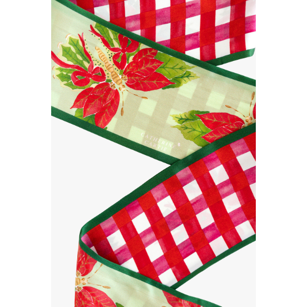 Christmas Silk Ribbon Scarf