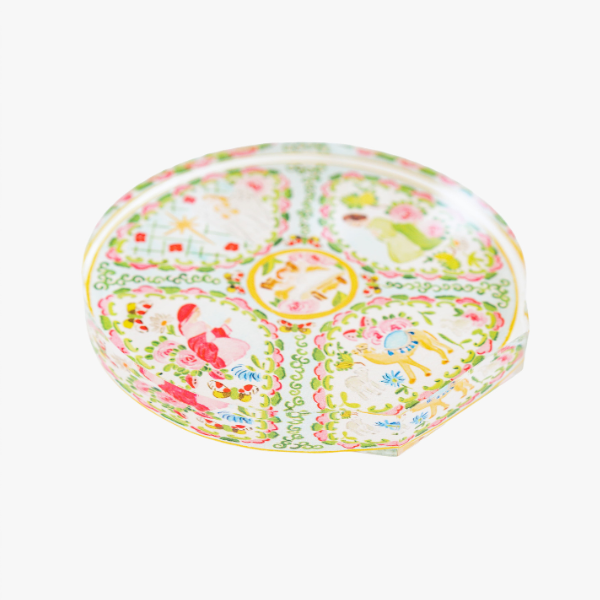 Rose Medallion Nativity Acrylic Art Block
