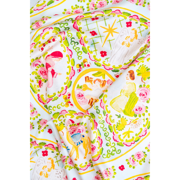 Christmas Rose Medallion Scarf