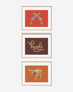 Gunslingers Colorful Art Print 5x7
