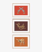 Howdy Colorful Art Print 5x7