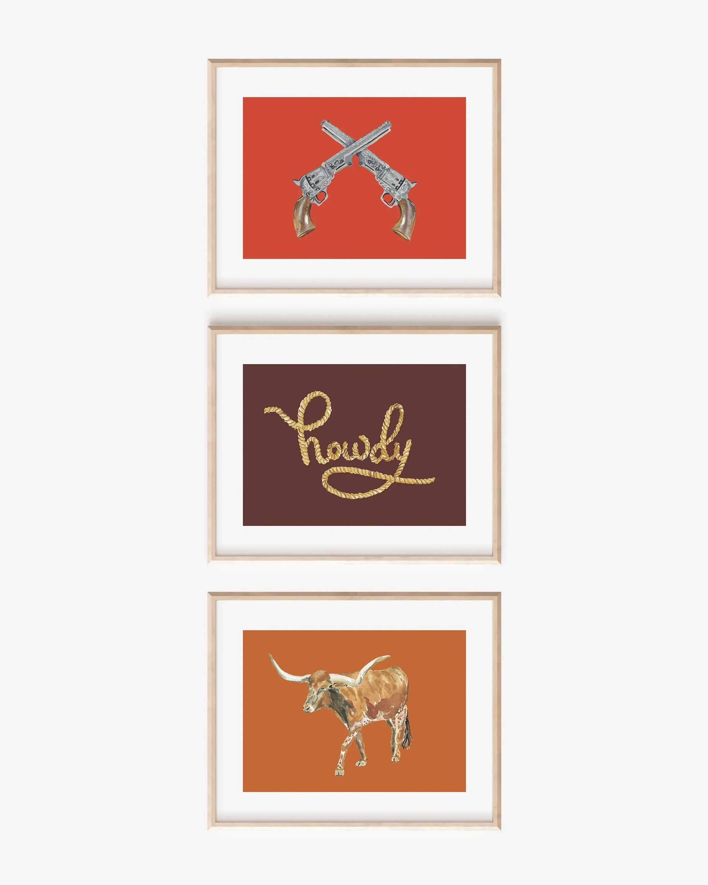 Howdy Colorful Art Print 5x7
