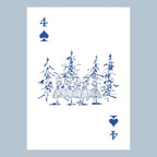 Nutcracker Toile Playing Cards with Acrylic Box