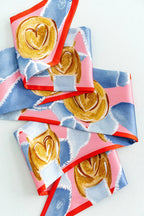 Brass Heart Silk Ribbon Scarf