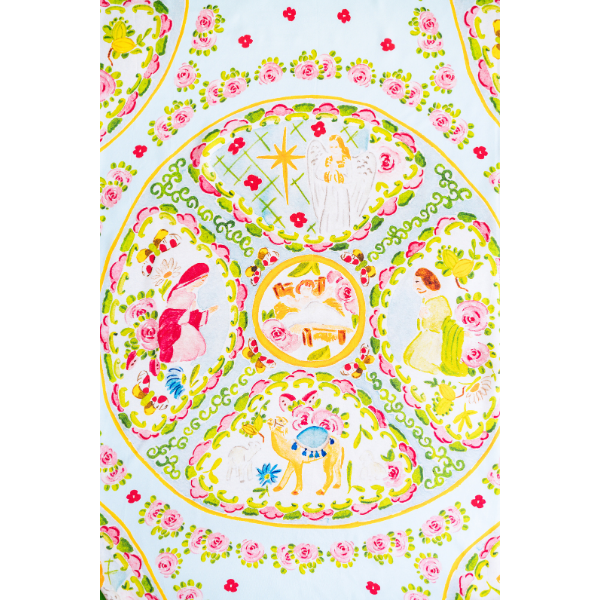 Christmas Rose Medallion Scarf