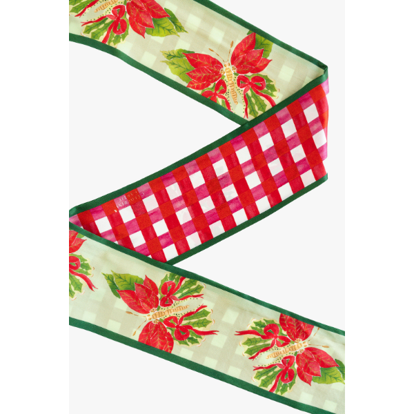 Christmas Silk Ribbon Scarf