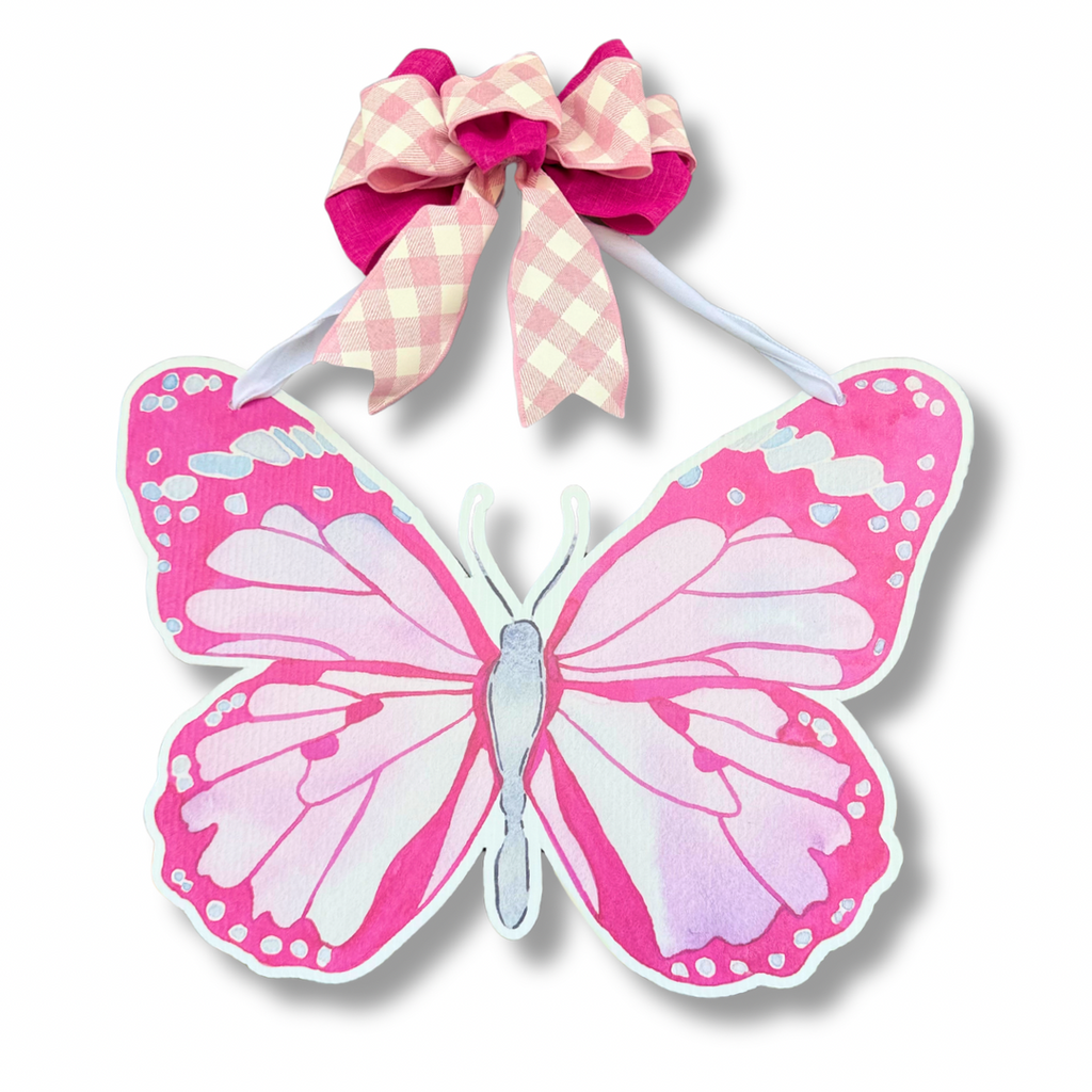 FPE x Catherine Cartie Pink Butterfly Door Hanger