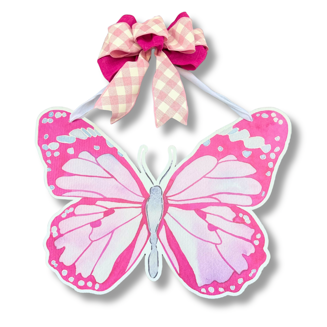 FPE x Catherine Cartie Pink Butterfly Door Hanger