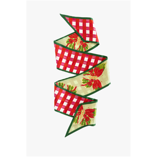 Christmas Silk Ribbon Scarf