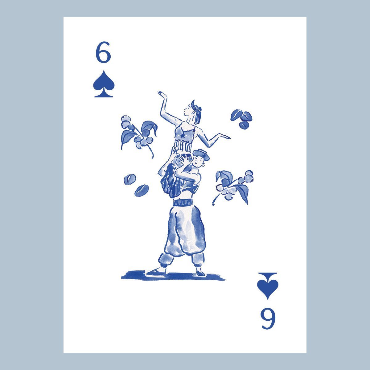 Nutcracker Toile Playing Cards with Acrylic Box