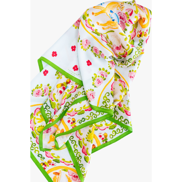Christmas Rose Medallion Scarf