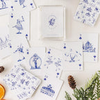 Nutcracker Toile Playing Cards with Acrylic Box