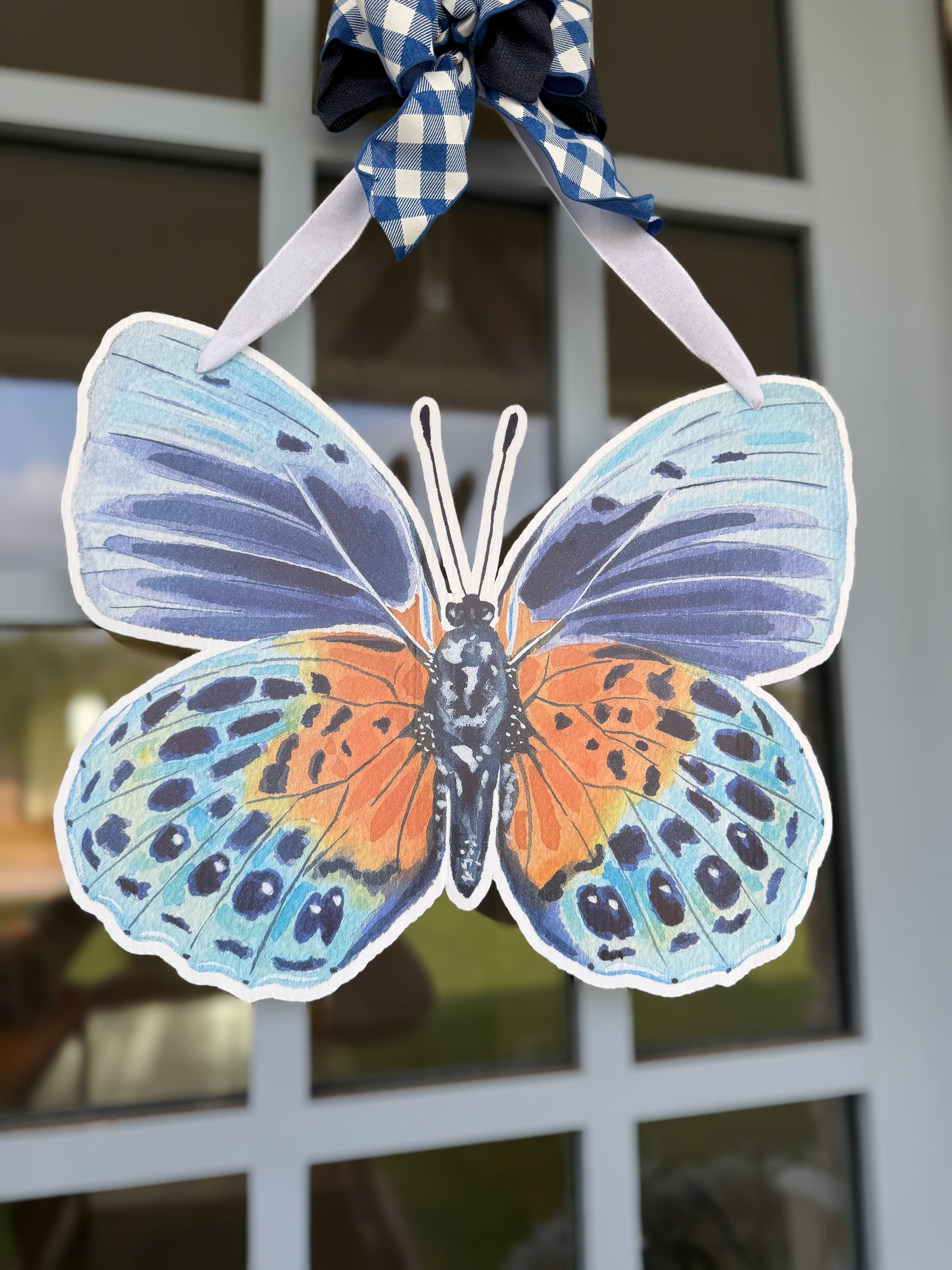 FPE x Catherine Cartie Autumn Blue Butterfly Door Hanger