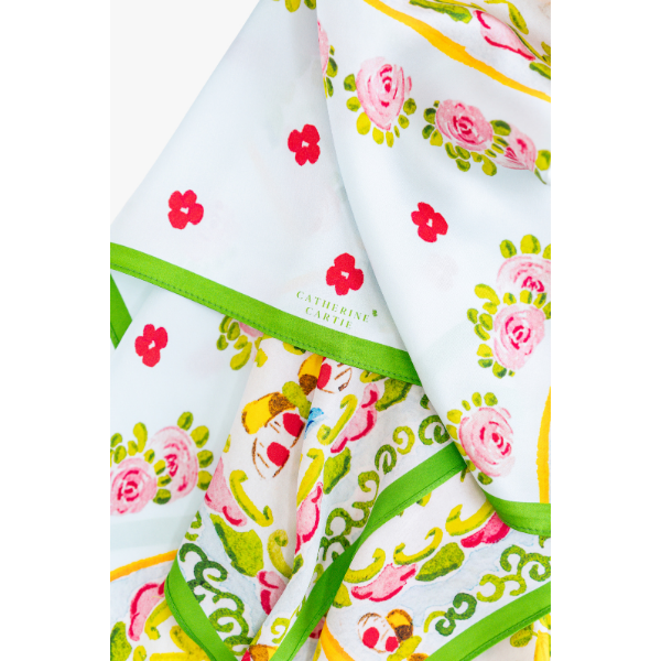 Christmas Rose Medallion Scarf
