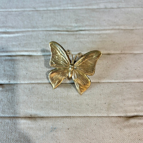 Small Butterfly - Brass Scarf Slide