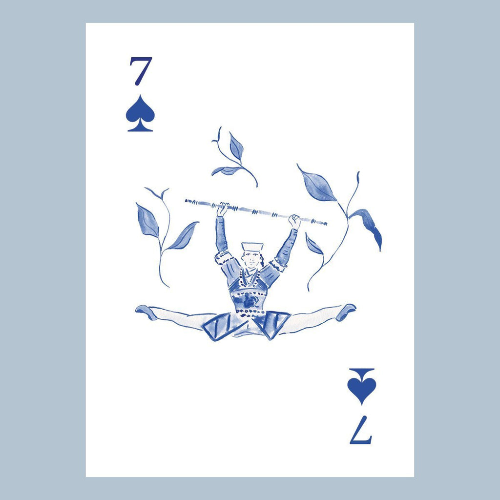 Nutcracker Toile Playing Cards with Acrylic Box