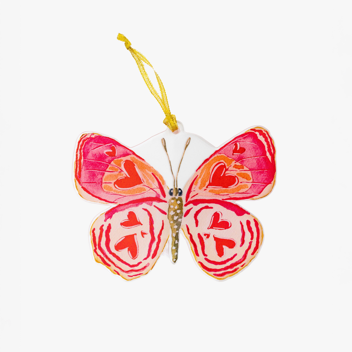 Heart Butterfly Acrylic Ornament