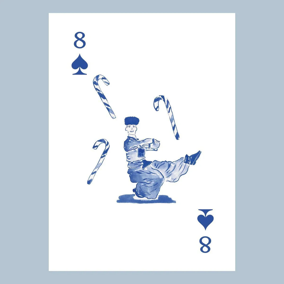 Nutcracker Toile Playing Cards with Acrylic Box