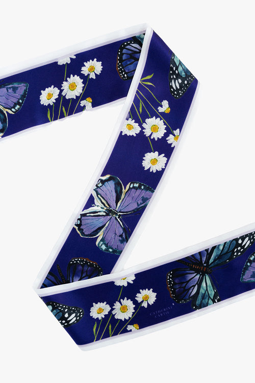 Purple Silk Ribbon Scarf