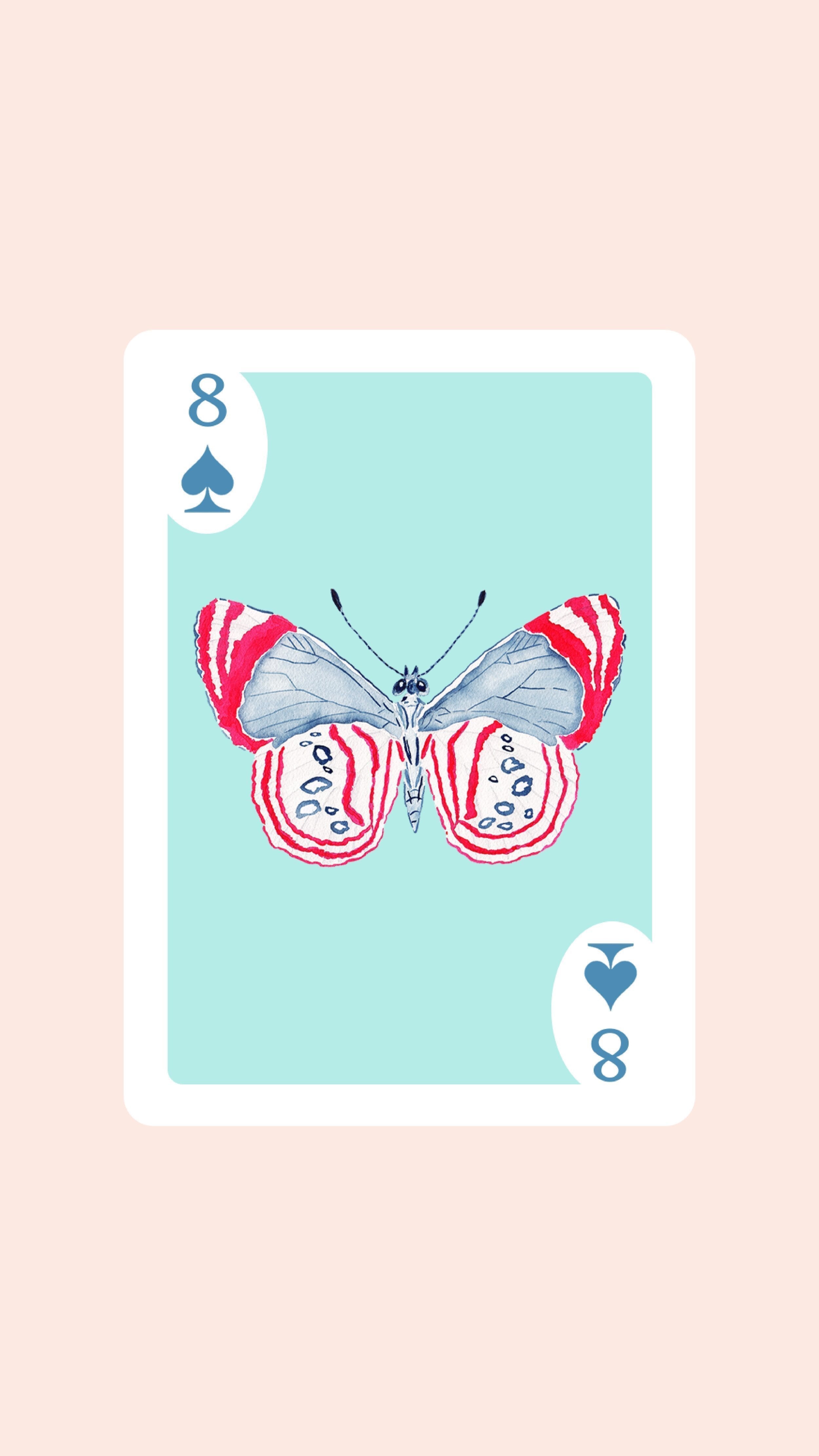 Double Deck of Butterfly Playing Cards with Acrylic Box