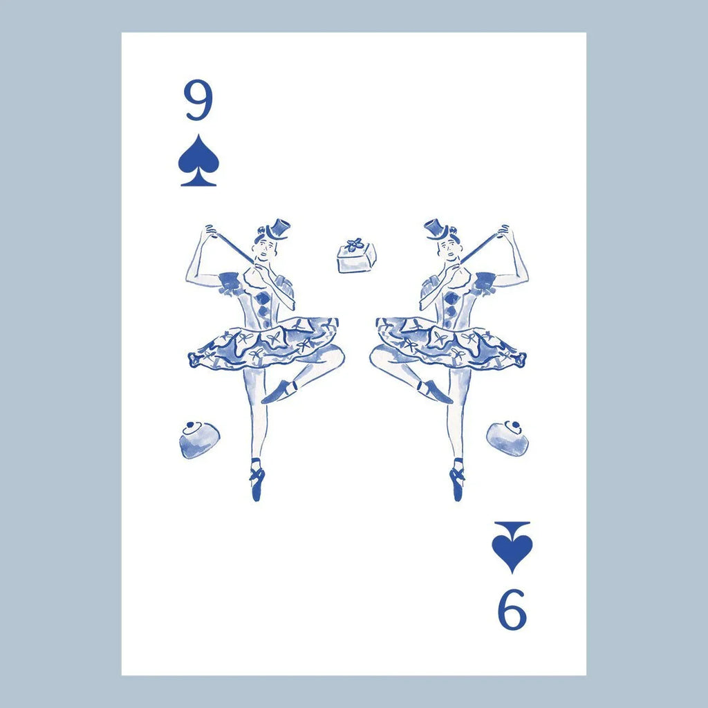 Nutcracker Toile Playing Cards with Acrylic Box