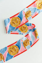 Brass Heart Silk Ribbon Scarf