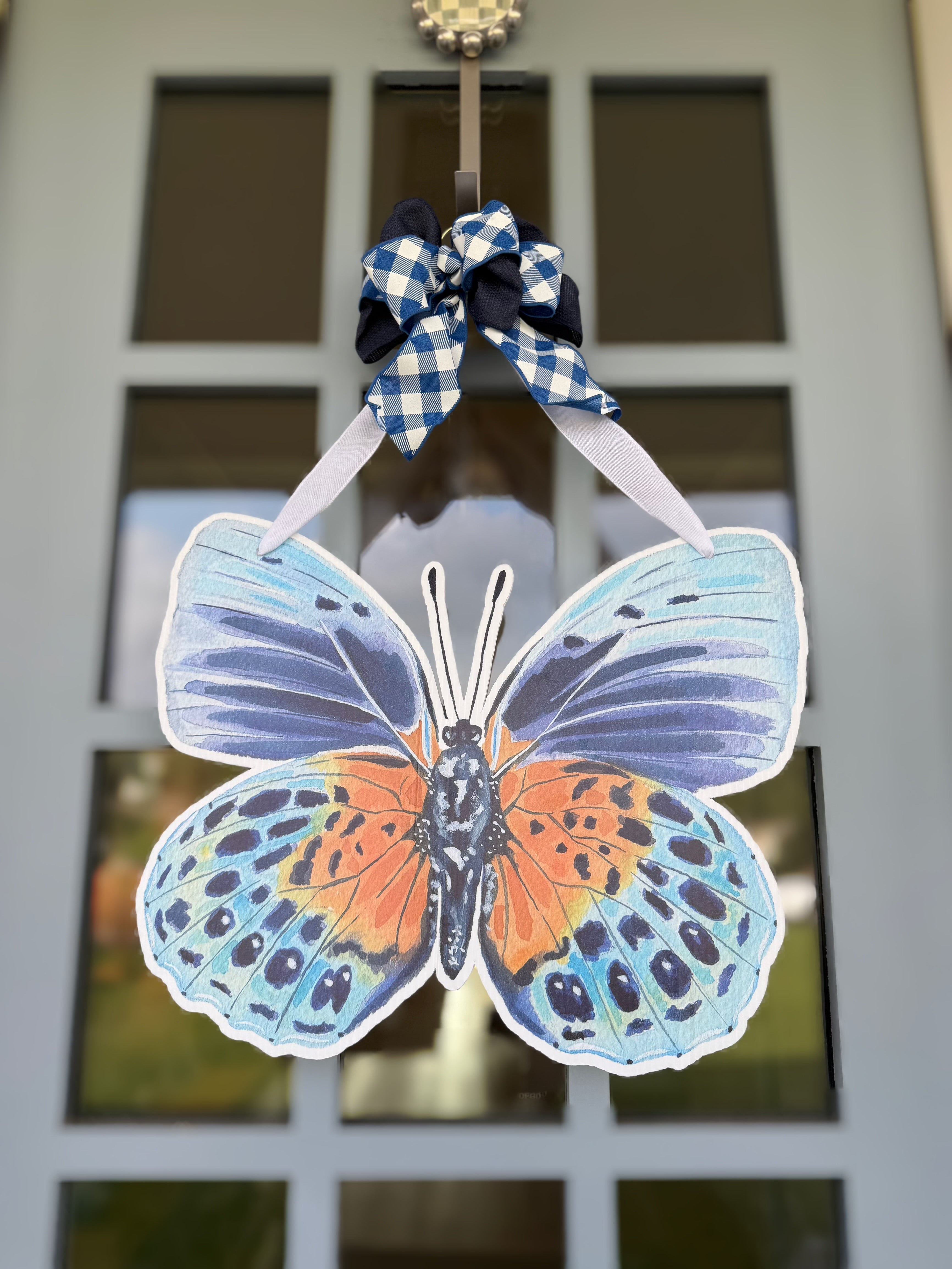 FPE x Catherine Cartie Autumn Blue Butterfly Door Hanger