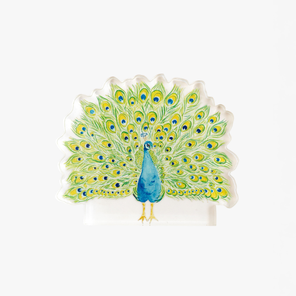 Peacock Acrylic Art Block Large
