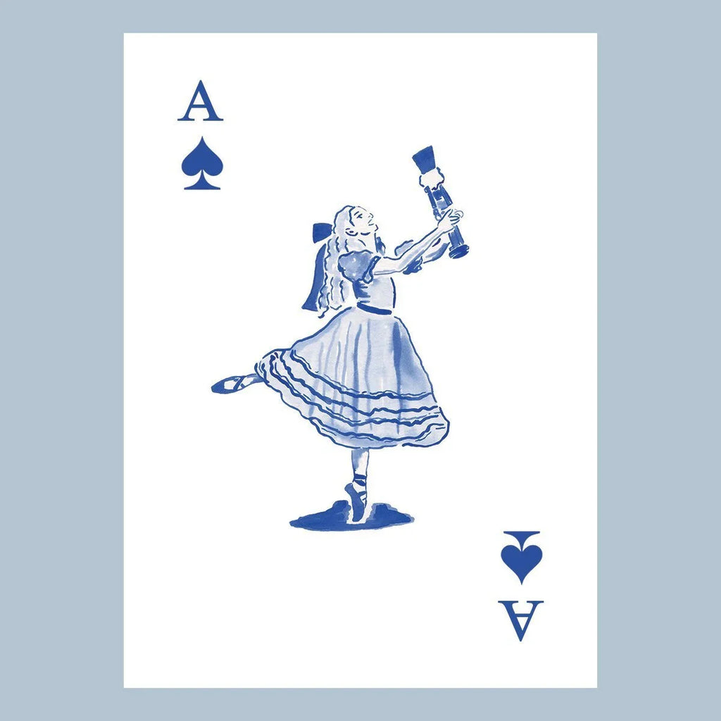 Nutcracker Toile Playing Cards with Acrylic Box