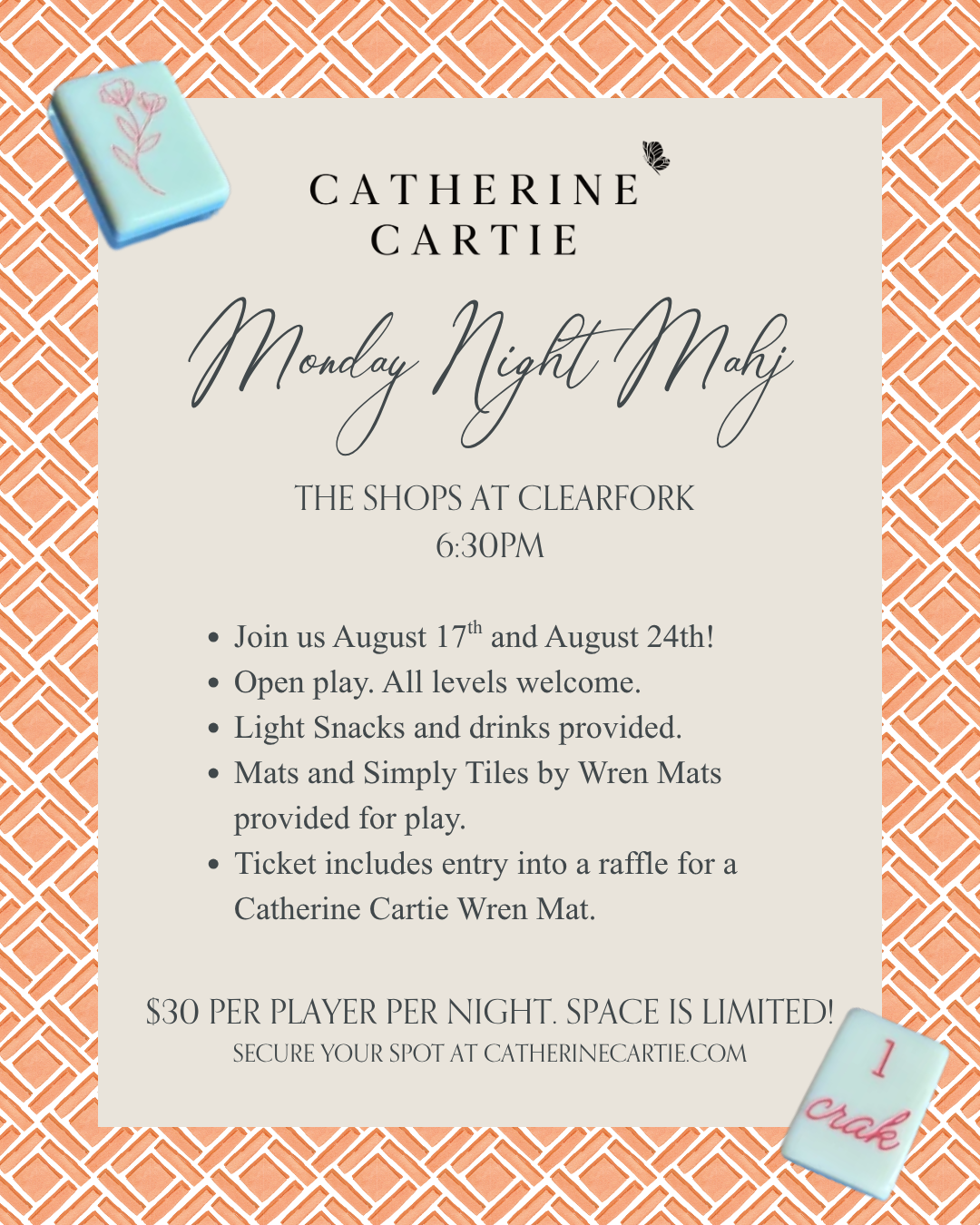 Monday Night Mahj 8/17