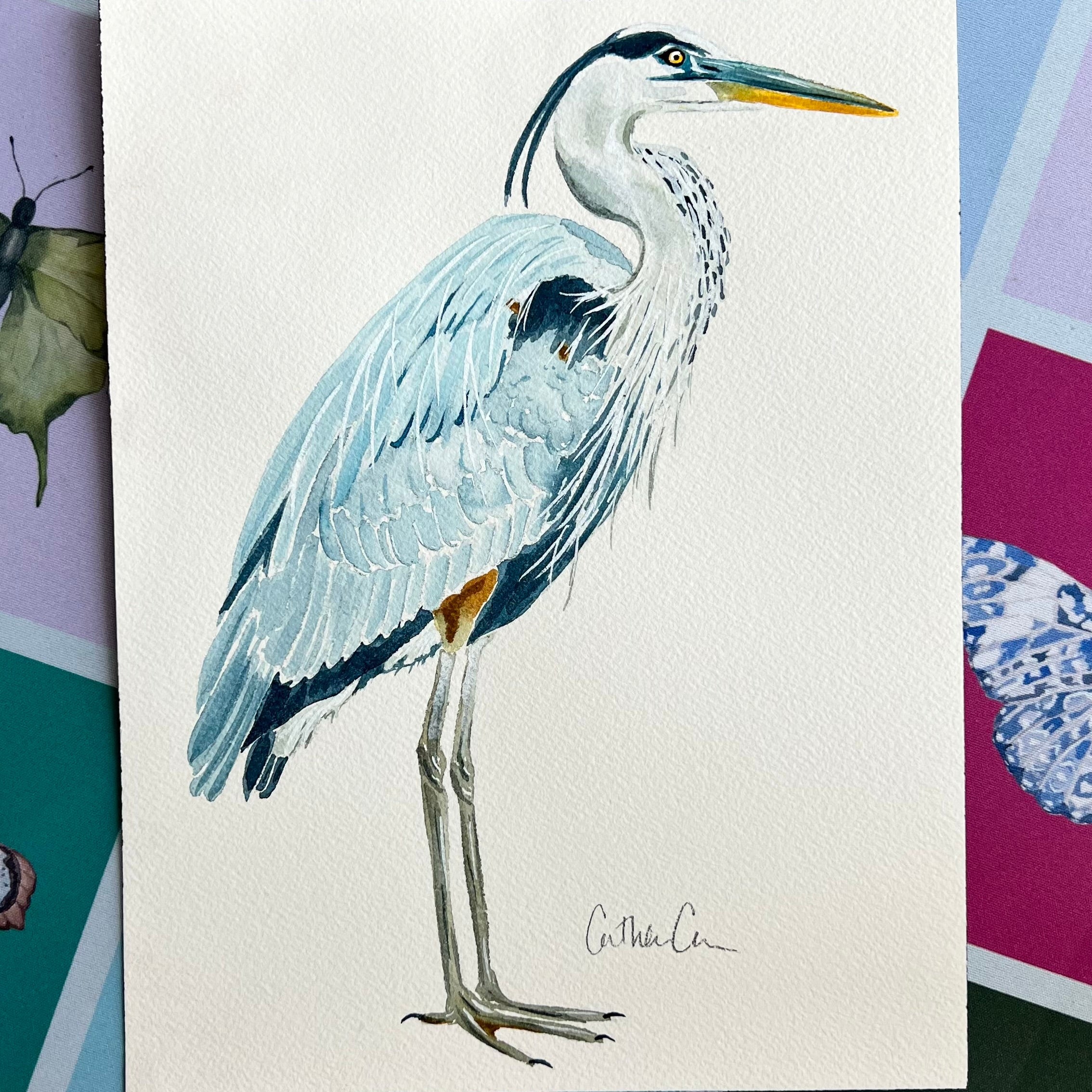 Blue Heron - Original Painting
