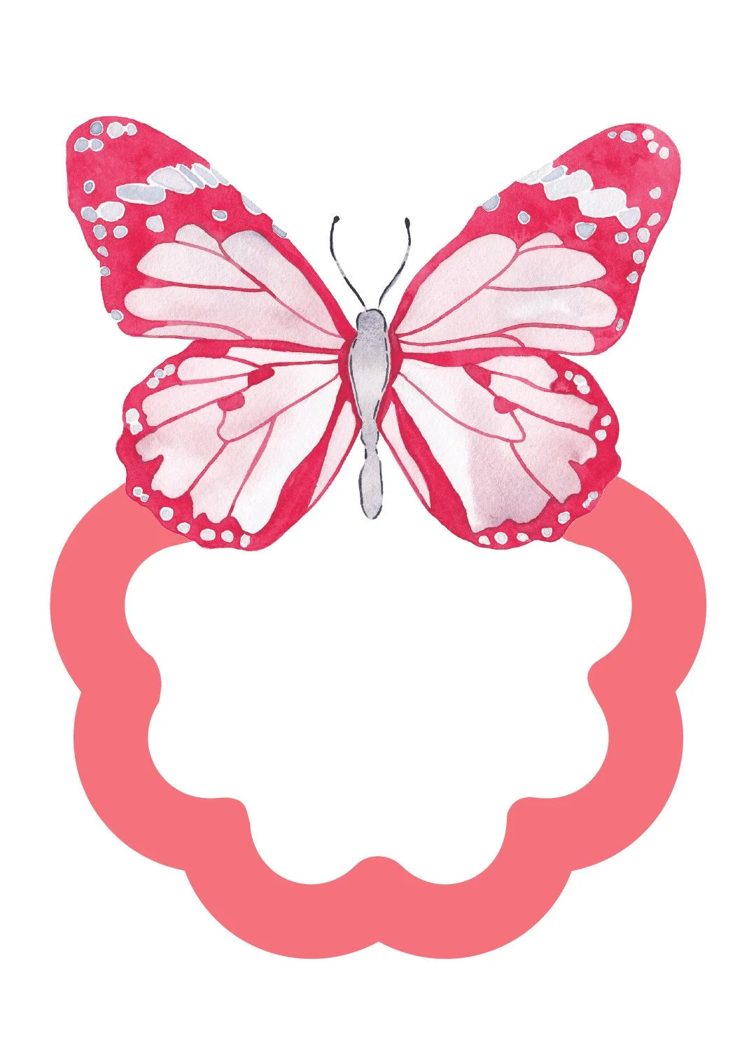 Pink Butterfly Napkin Ring