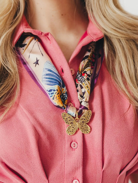 Butterfly Scarf Necklace Set