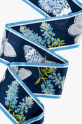 Blue Silk Ribbon Scarf