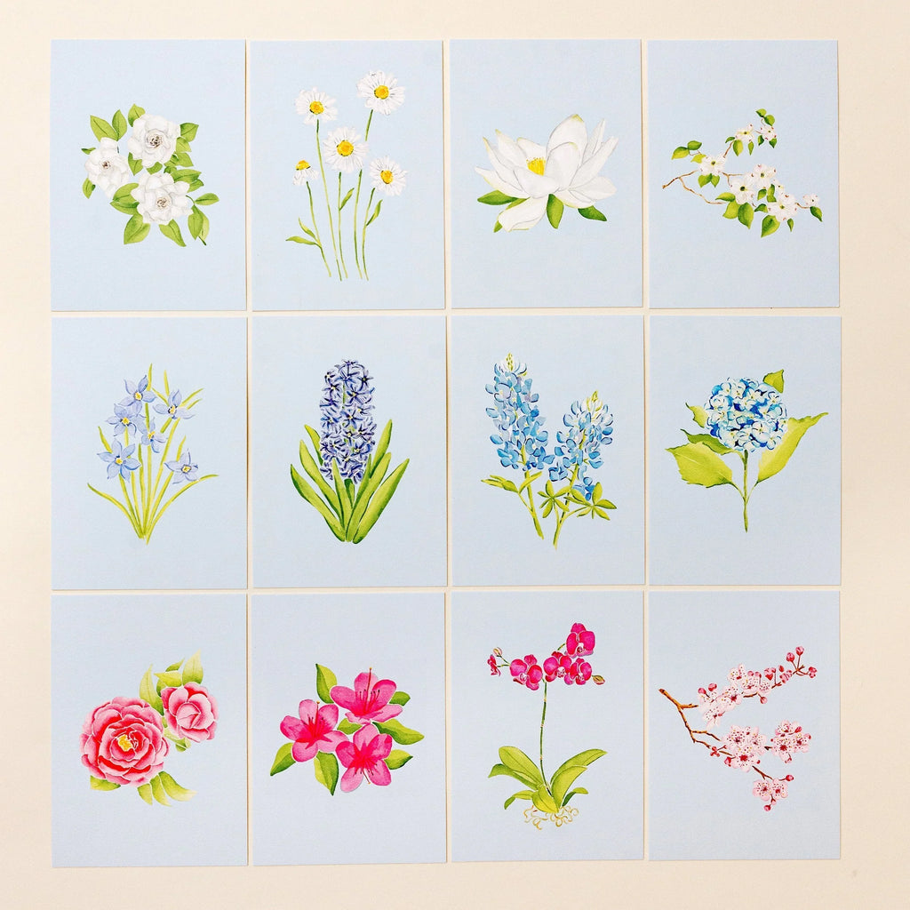 Blue Botanical 5x7 Prints - Hydrangea