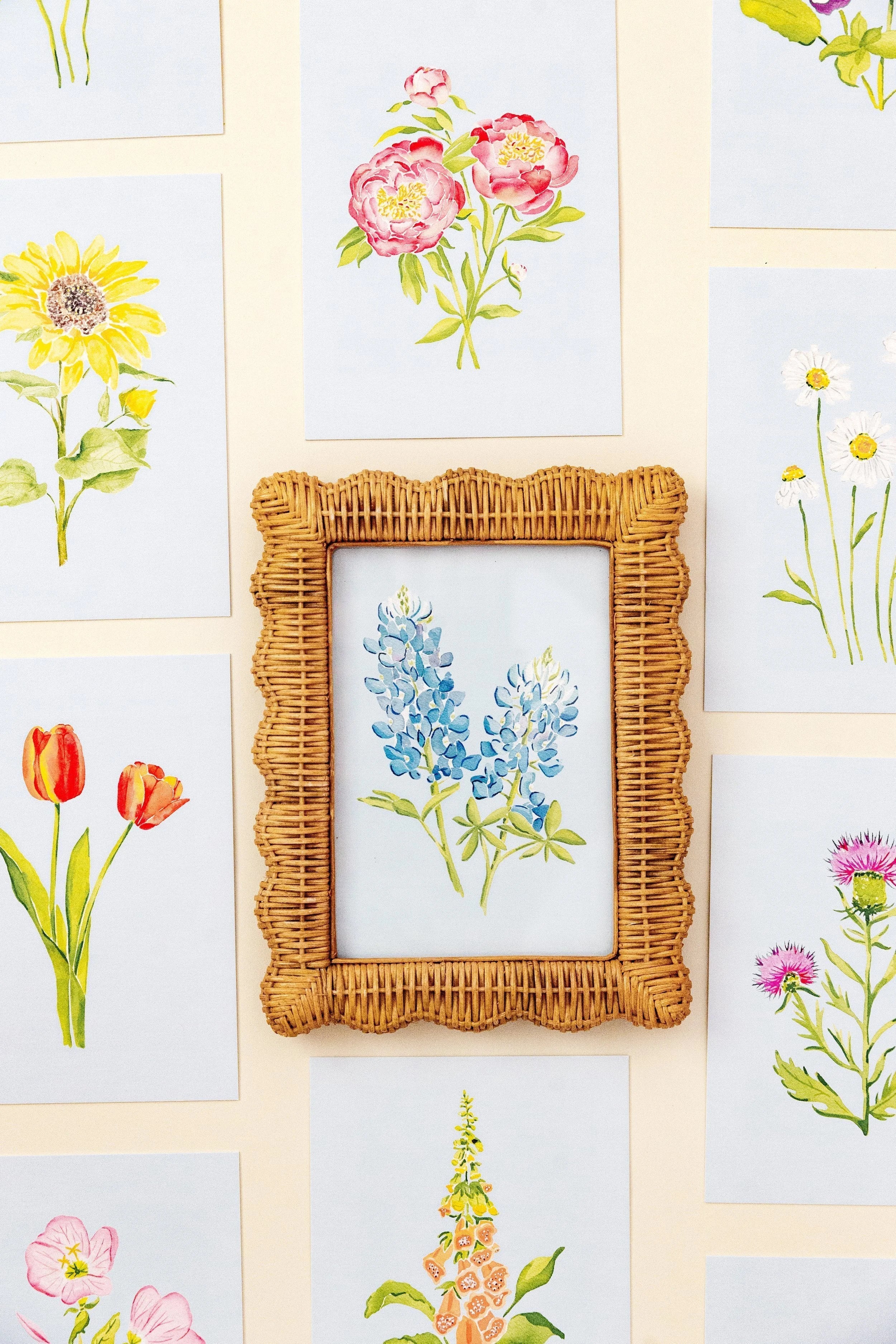 Blue Botanical 5x7 Prints - Blue Eyed Grass