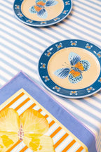 Mixed Butterfly Melamine Plate Set of Six