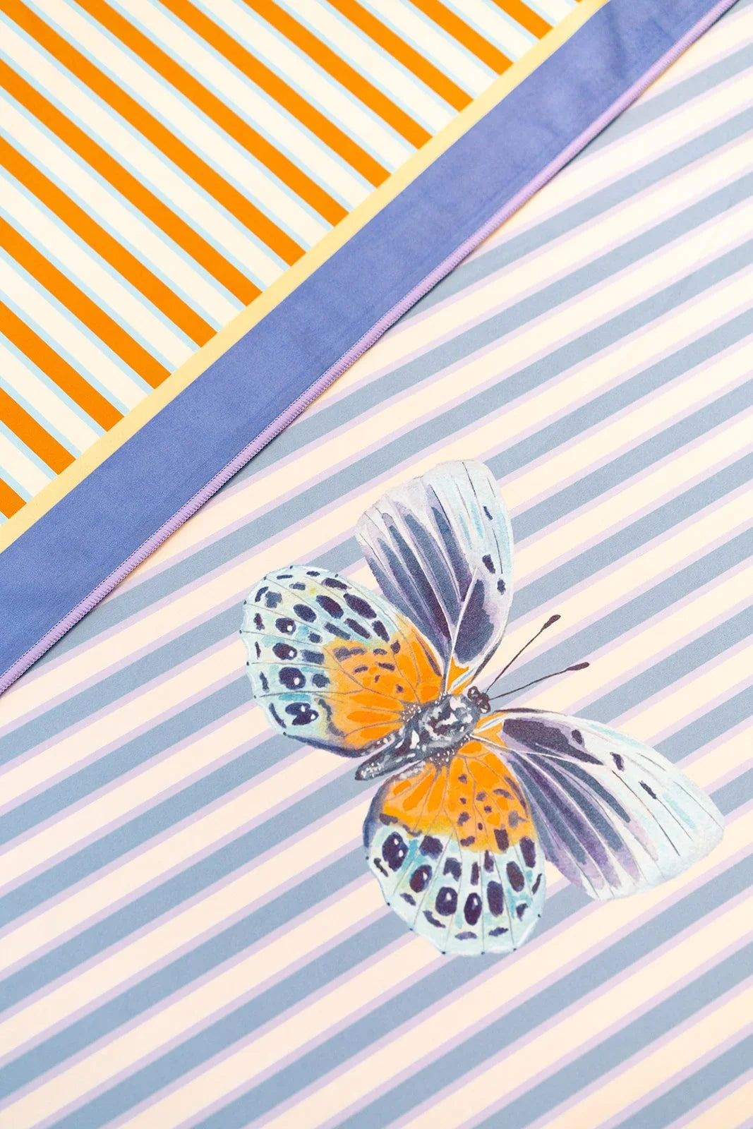 Orange and Blue Butterfly Tablecloth Small