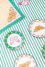 Green and Orange Butterfly Tablecloth Small