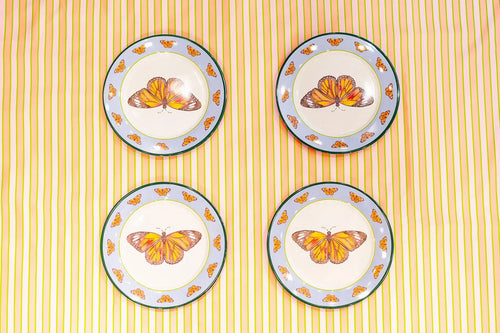 Monarch Butterfly Melamine Plate Set of Four