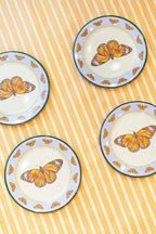 Mixed Butterfly Melamine Plate Set of Six
